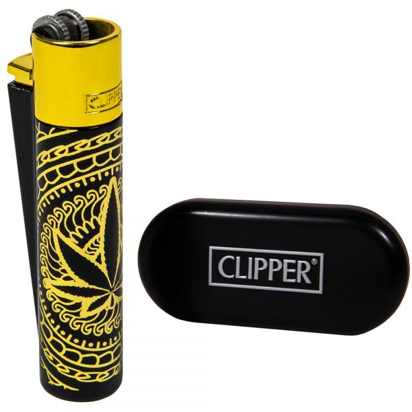 Запальничка Clipper Metal Leaves Premium Gold 2000000521718 фото